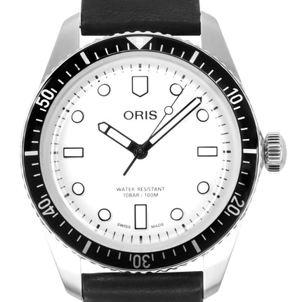 Reloj Oris Social Club Singapore con correa de piel y esfera blanca, automático, 01-733-7707-4051-OSC-SGP-Set 100M, para hombre