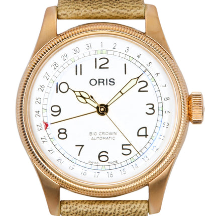 Reloj Oris Big Crown Father Time Edición Limitada Automático con Esfera Blanca 01-754-7741-3161-Set para Hombre con Brazalete Adicional