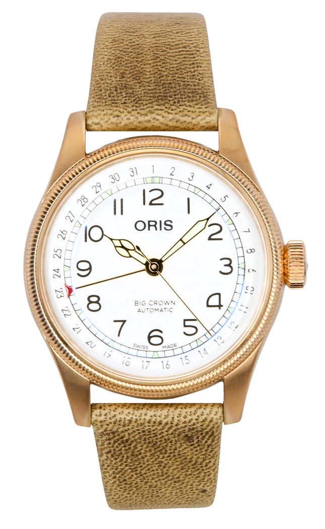 Reloj Oris Big Crown Father Time Edición Limitada Automático con Esfera Blanca 01-754-7741-3161-Set para Hombre con Brazalete Adicional