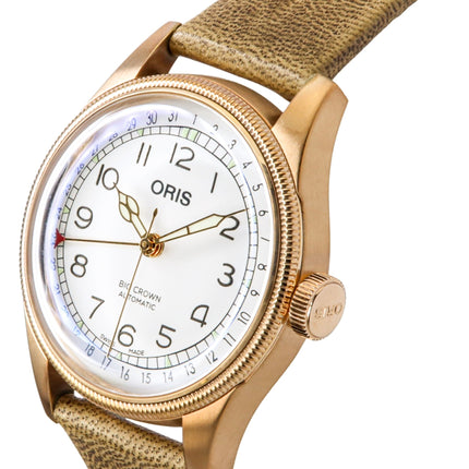 Reloj Oris Big Crown Father Time Edición Limitada Automático con Esfera Blanca 01-754-7741-3161-Set para Hombre con Brazalete Adicional