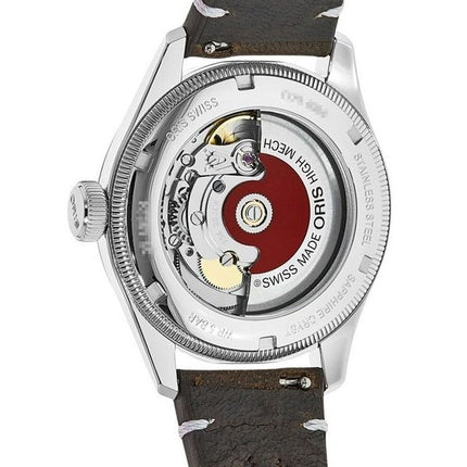 Reloj para hombre Oris Big Crown x Cervo Volante con correa de cuero y esfera gris automático 01 754 7779 4063