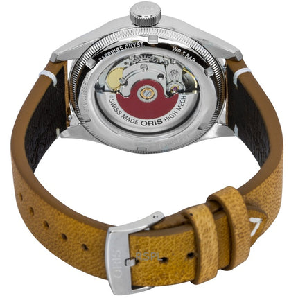 Reloj Oris Big Crown Cervo Volante con correa de piel y esfera verde, automático, 01-754-7779-4067, para hombre