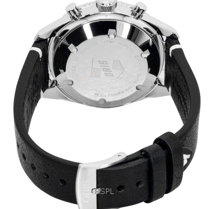 Reloj Oris Divers Sixty-Five Cronógrafo con correa de piel y esfera negra, automático, 01-771-7791-4054-07-6-20-01, 100 m, para hombre