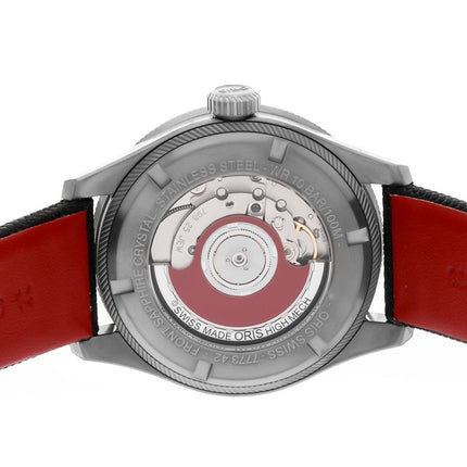 Reloj para hombre Oris Big Crown ProPilot GMT con correa de tela y esfera roja automático 01 798 7773 4268-07 3 20 14GLC 100M
