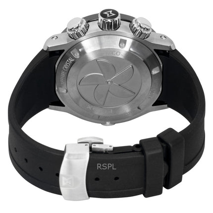 Reloj de buceo Edox CO-1 Cronógrafo con correa de caucho y esfera negra de cuarzo 10242-TIN-NIN 1000M para hombre