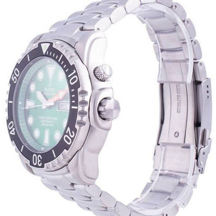Ratio Free Diver Helium-Safe 1000M Sapphire Automatic 1068HA96-34VA-GRN Reloj para hombre