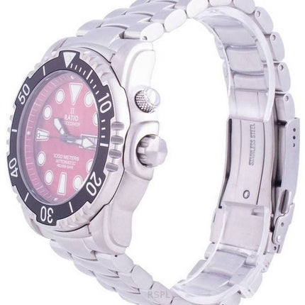 Ratio Free Diver Helium-Safe 1000M Sapphire Automatic 1068HA96-34VA-RED Reloj para hombre