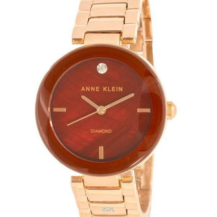 Anne Klein Diamond Accents Borgoña Dial Cuarzo 1362BYRG 100M Reloj para mujer