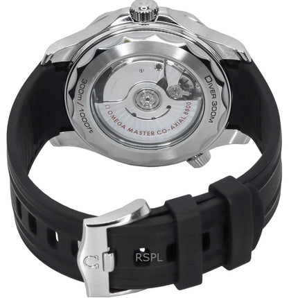 Reloj automático Omega Seamaster para hombre, correa de caucho, esfera negra, 210.32.42.20.01.001, 300 m.