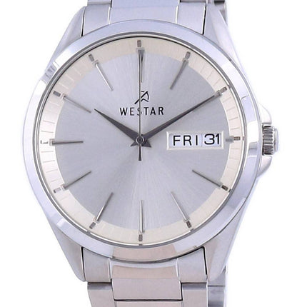 Westar Champagne Dial acero inoxidable cuarzo 50212 STN 102 Reloj para hombre