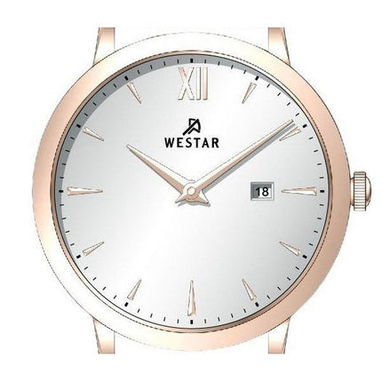 Reloj Westar Profile con correa de cuero y esfera plateada de cuarzo 50214PPN627 para hombre