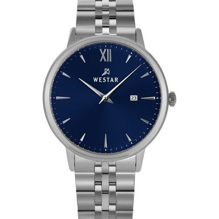 Reloj Westar Profile de acero inoxidable con esfera azul y cuarzo 50215STN104 para hombre