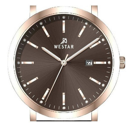 Reloj Westar Profile con correa de cuero y esfera marrón de cuarzo 50216PPN620 para hombre
