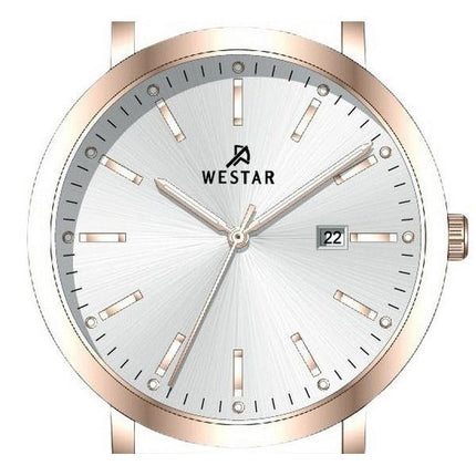 Reloj Westar Profile con correa de cuero y esfera plateada de cuarzo 50216PPN627 para hombre
