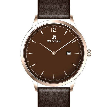 Reloj Westar Profile con correa de cuero y esfera marrón de cuarzo 50217PPN620 para hombre