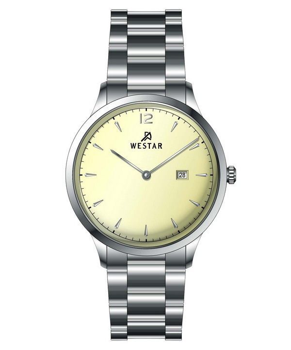Reloj para hombre Westar Profile de acero inoxidable con esfera color champán claro y cuarzo 50218STN102