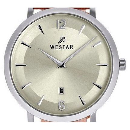 Reloj Westar Profile con correa de cuero y esfera color champán claro de cuarzo 50219STN122 para hombre