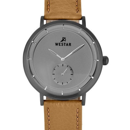 Reloj Westar Profile con correa de cuero y esfera gris de cuarzo 50246GGN186 para hombre