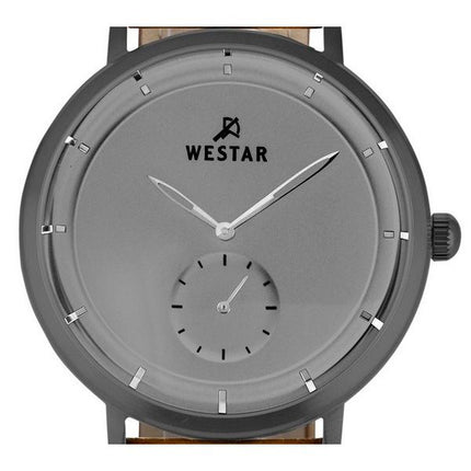 Reloj Westar Profile con correa de cuero y esfera gris de cuarzo 50246GGN186 para hombre