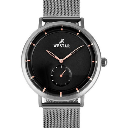 Reloj Westar Profile de acero inoxidable con esfera negra y cuarzo 50247STN603 para hombre