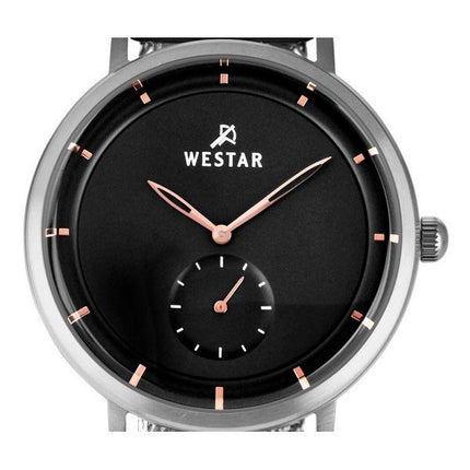 Reloj Westar Profile de acero inoxidable con esfera negra y cuarzo 50247STN603 para hombre