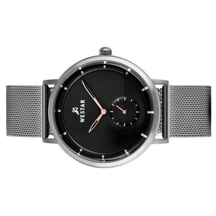 Reloj Westar Profile de acero inoxidable con esfera negra y cuarzo 50247STN603 para hombre
