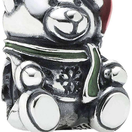 PANDORA 791391ENMX Christmas Bear Charm para mujer