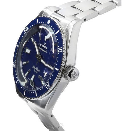 Edox Skydiver 38 Fecha edición limitada esfera azul automático Diver&#39,s 801313BUMBUIN 300M Reloj para hombre fabricado en Sui