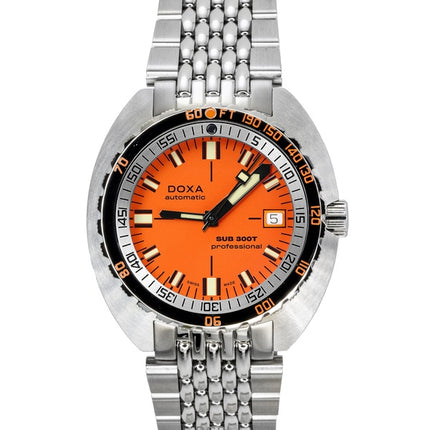 Reloj Doxa SUB 300T Aristera Professional, automático, esfera naranja, para hombre, 840.10.351.10, 1200 m, con correa adicional