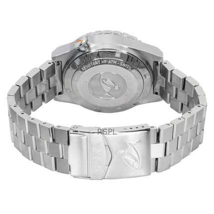 Reloj de buceo automático Doxa SUB 600T Professional con esfera naranja (862.10.351.10, 600 m) para hombre con correas adicionales
