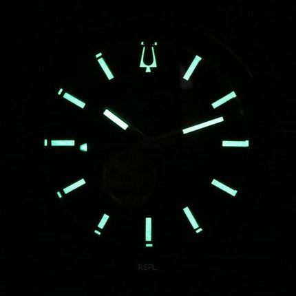 Bulova Maquina Cronógrafo Esfera negra Correa negra Cuarzo 98B381 Reloj para hombre