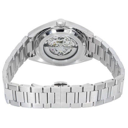 Reloj Bulova Classic Surveyor de acero inoxidable con esfera esqueleto azul automático 96A292 100M para hombre