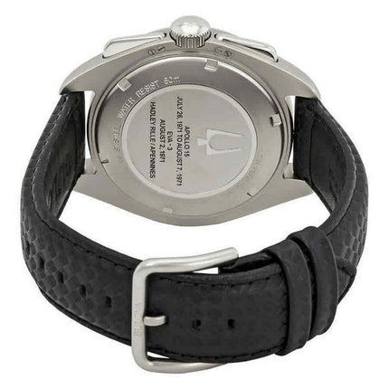 Bulova Edición especial Moon Apollo Lunar Pilot Cronógrafo Esfera negra Cuarzo 96B251 Reloj para hombre