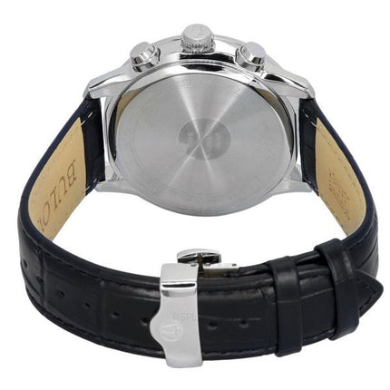Bulova Sutton Classic Cronógrafo Correa de cuero Esfera verde Cuarzo 96B310 Reloj para hombre