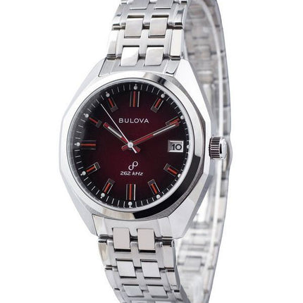 Reloj Bulova Classic Precisionist Jet Star de acero inoxidable con esfera roja y cuarzo 96B401 para hombre