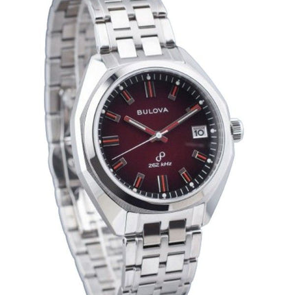 Reloj Bulova Classic Precisionist Jet Star de acero inoxidable con esfera roja y cuarzo 96B401 para hombre