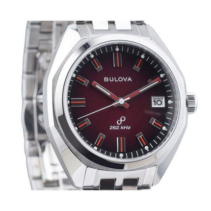 Reloj Bulova Classic Precisionist Jet Star de acero inoxidable con esfera roja y cuarzo 96B401 para hombre