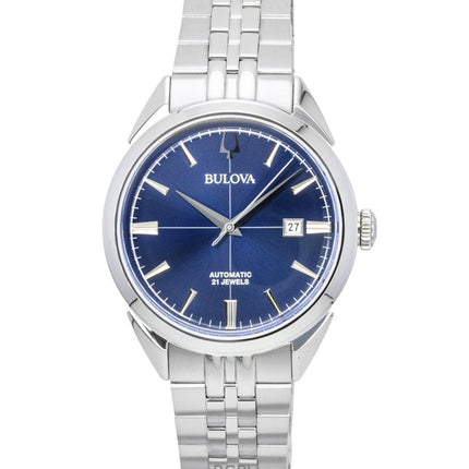 Reloj Bulova Sutton automático de acero inoxidable con esfera azul 96B425 para hombre