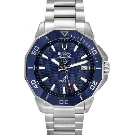 Reloj para hombre Bulova Marine Star Precisionist de acero inoxidable con esfera azul y cuarzo Diver's 96B433 200M
