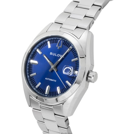 Reloj Bulova Surveyor automático azul de acero inoxidable 96B436 para hombre