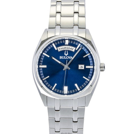 Reloj Bulova Surveyor Classic de acero inoxidable con esfera azul y movimiento de cuarzo 96C125 para hombre