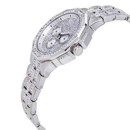 Bulova Octava Crystal Accents Reloj para hombre con esfera multifunción plateada de cuarzo 96C134