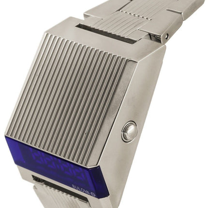 Bulova Computron Archive Series Acero inoxidable Dial azul Cuarzo 96C139 Reloj para hombre
