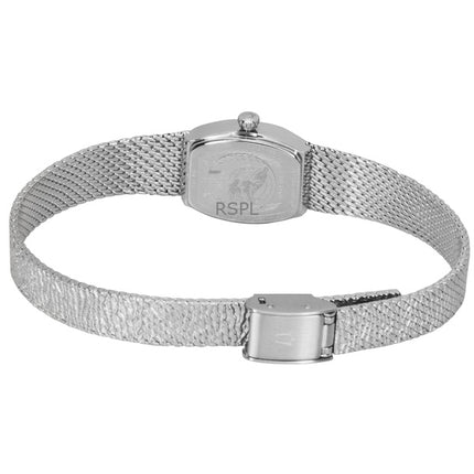 Reloj Bulova Goddess of Time para mujer, modelo 96L343, de acero inoxidable, esfera azul y movimiento de cuarzo.