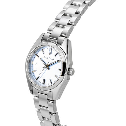 Reloj Bulova Surveyor para mujer, modelo 96L345, de acero inoxidable, esfera azul claro, movimiento de cuarzo.
