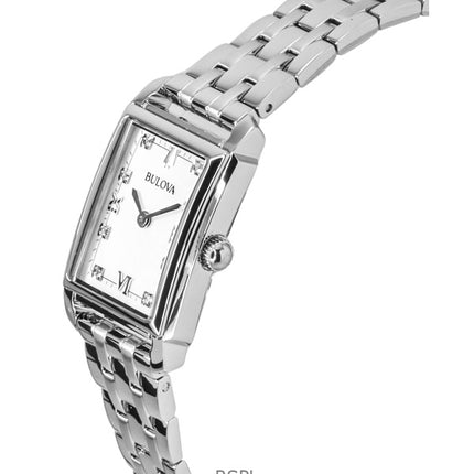 Reloj Bulova Sutton Classic de acero inoxidable con diamantes y esfera de nácar para mujer (96P244)