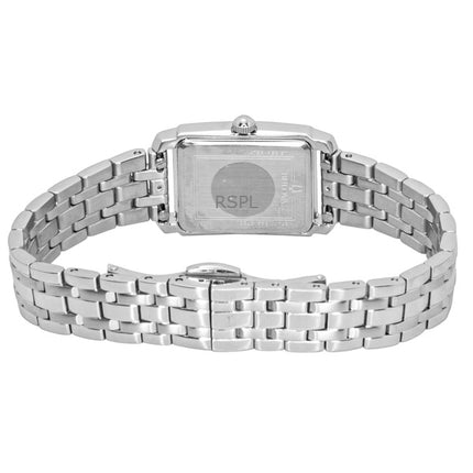 Reloj Bulova Sutton de cuarzo con detalles de diamantes, acero inoxidable, esfera de nácar gris, 96P252, para mujer