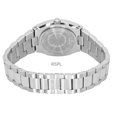 Reloj Bulova Surveyor de acero inoxidable con detalles de diamantes y esfera de nácar azul (96R246) para mujer