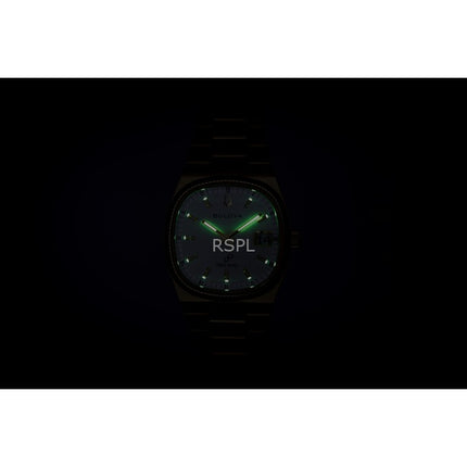 Reloj Bulova Super Seville de acero inoxidable en tono dorado con esfera blanca de cuarzo 97B223 para hombre