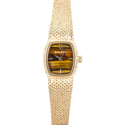 Reloj Bulova Goddess Of Time de cuarzo en acero inoxidable en tono oro rosa con esfera marrón 97L185 para mujer